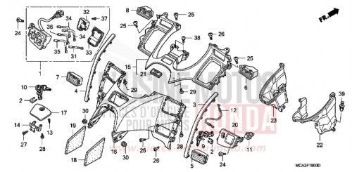 COUVERCLE (GL1800A1/A2/A3/A4/A5) GL1800A5 de 2005